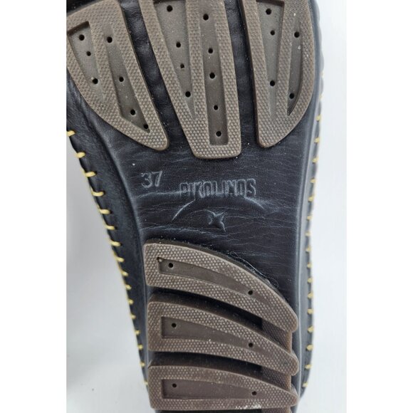 NEW Pikolinos Black Leather Slip-On Moccasin Shoes Women's Size 7 M Spain Made - Picture 11 of 13